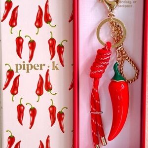 Red and Gold Chili Pepper Key & Card Holder